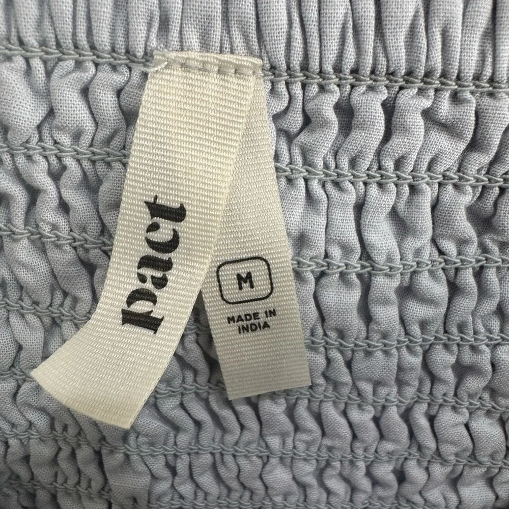 Pact Light Gray Smocked Maxi Dress - Picture 3 of 3